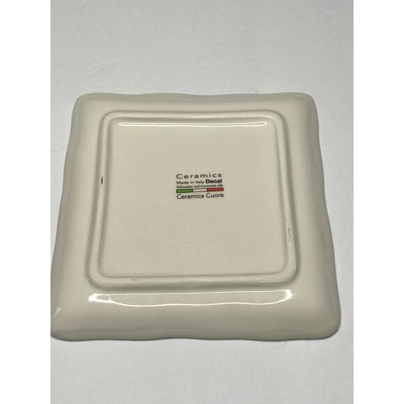 Ceramica Cuore Italy Party Cocktail Drink Appetizer Plate Recipe New Mojito - Picture 2 of 3